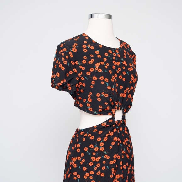 STAUD | Calypso Poppy Cut-Out Dress - Picture 10 of 14